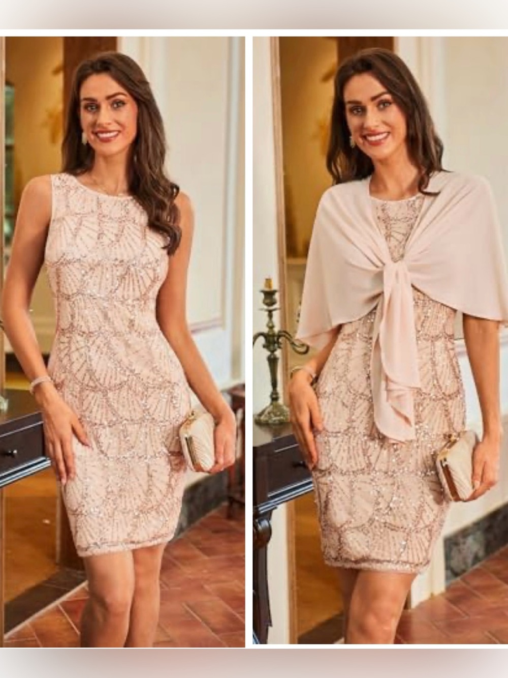 NWT GRACE KARIN Sequin Sparkly Wedding Mother of The Bride Dress Formal Dredd